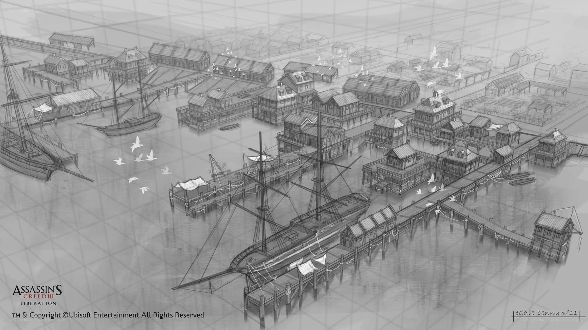 Assassin's Creed III harbor concept