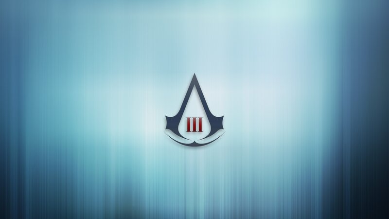 Assassin's Creed III Logo — Blue, Minimalist