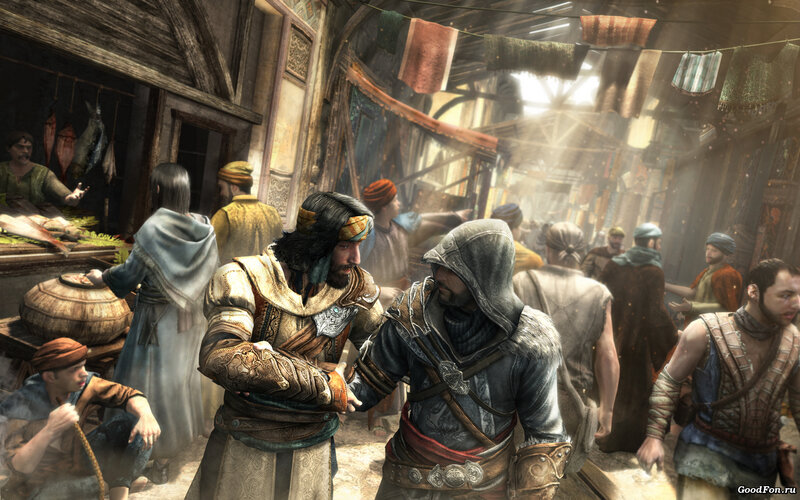 Assassin's Creed in a bustling market