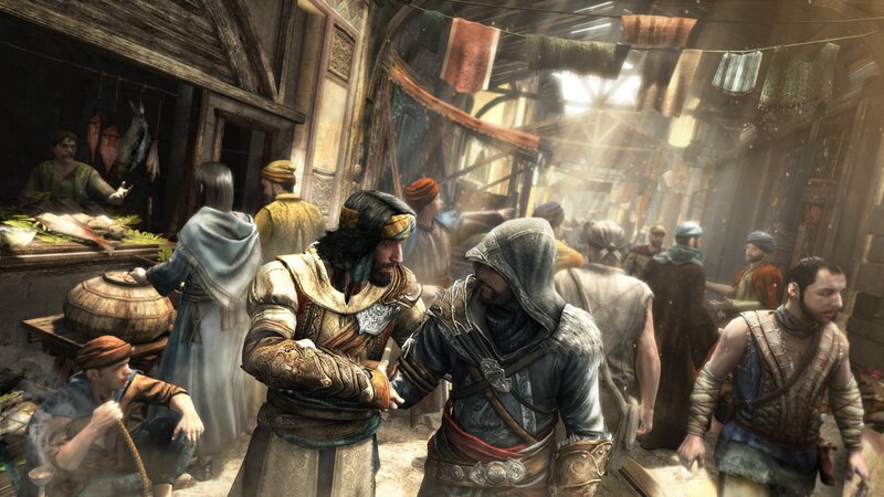 Assassin's Creed in a bustling market