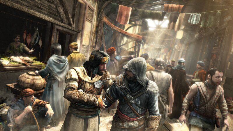 Assassin's Creed in a bustling market