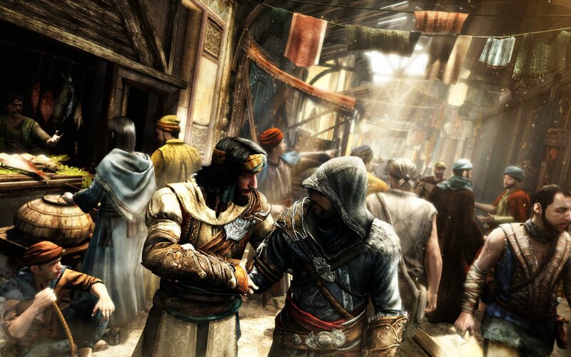 Assassin's Creed in a bustling market