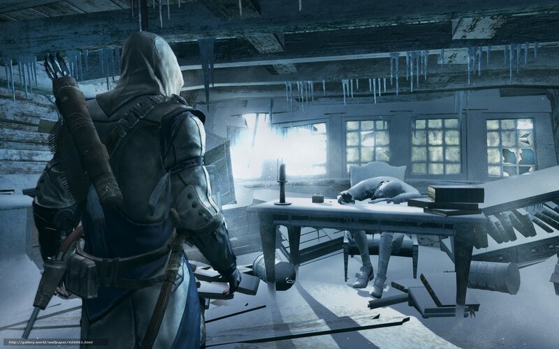 Assassin's Creed in a frozen cabin