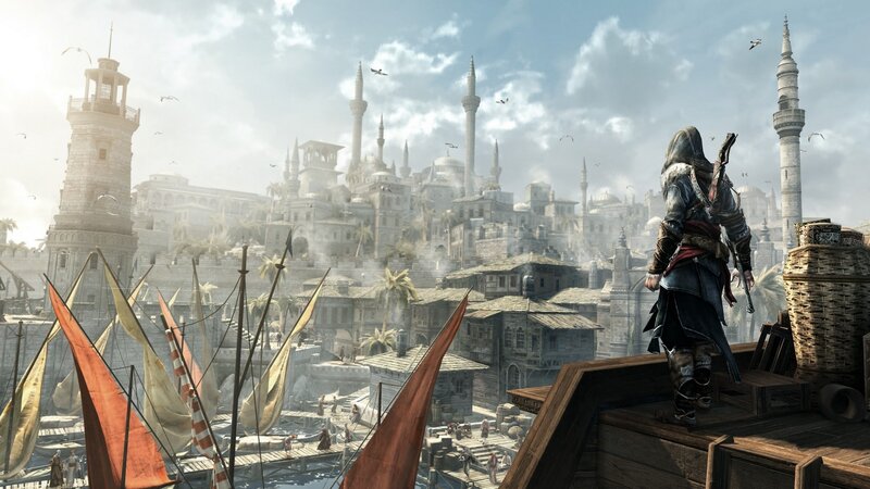 assassin's creed in a port city