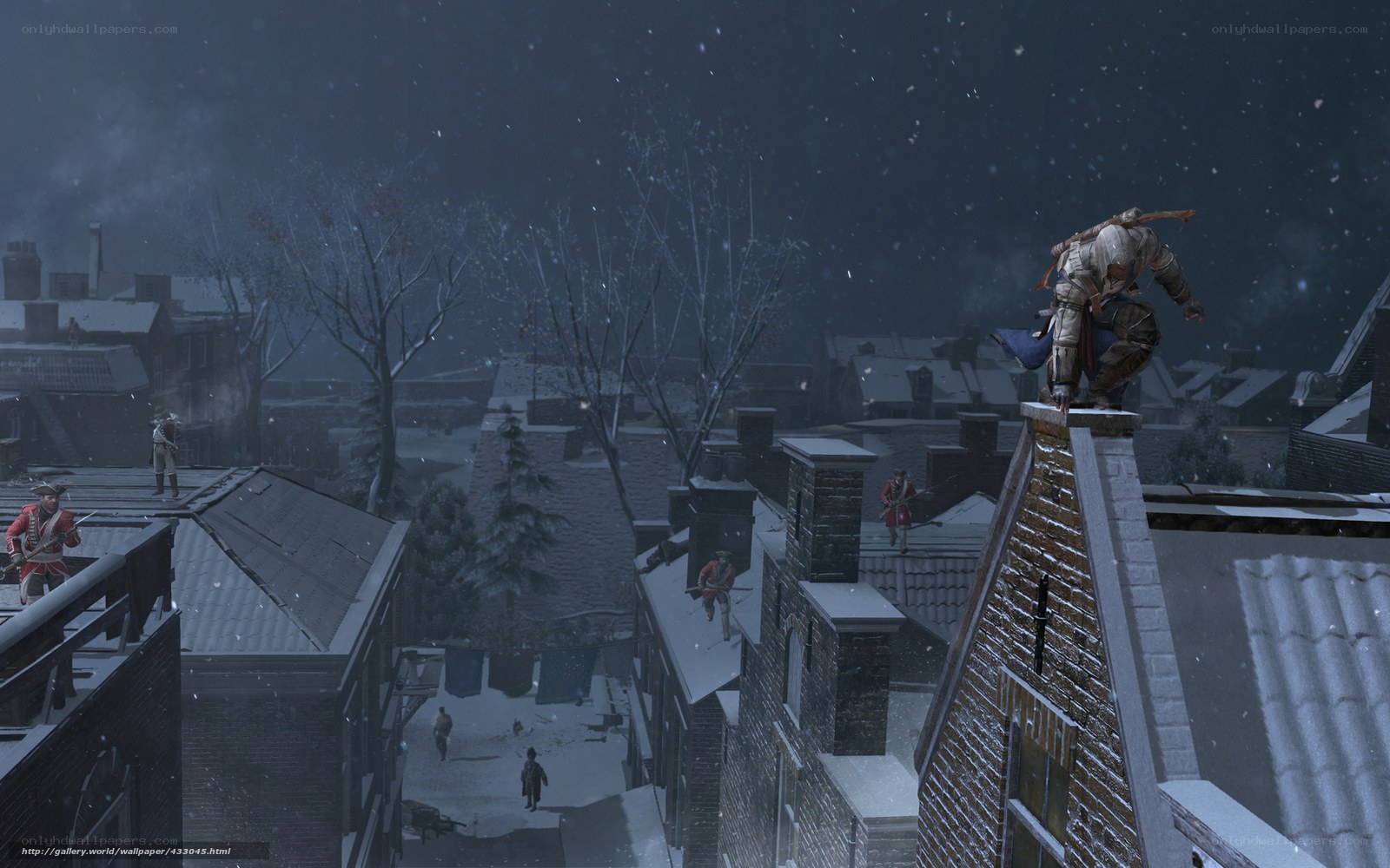 Assassin's Creed in snowy city