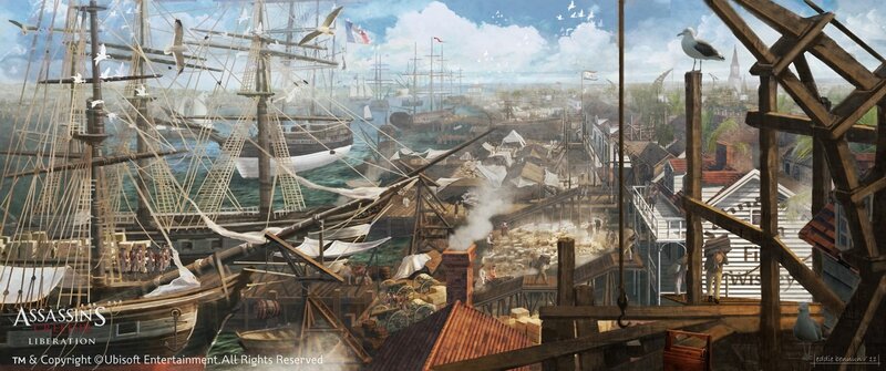 Assassin's Creed Liberation port scene