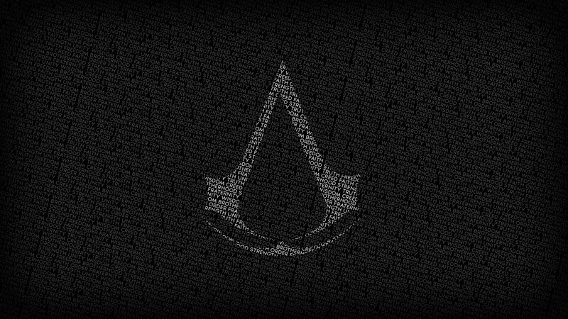 Assassin's Creed Logo — Black, Dark, Digital Art, Text, Symbol
