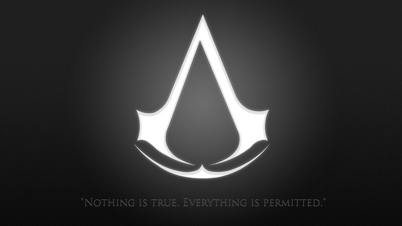 Assassin's Creed Logo — Black, Dark, Serious, Digital Art