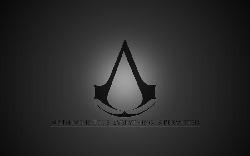 Assassin's Creed Logo — Black, Dark, Serious