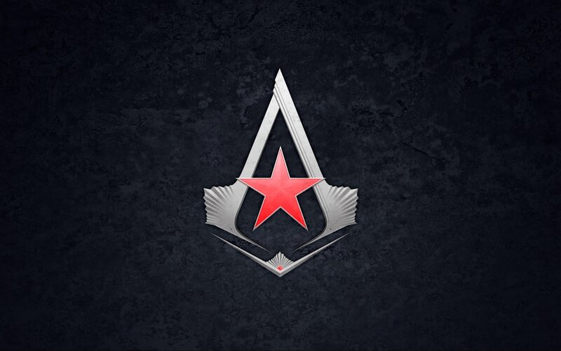 Assassin's Creed Logo — Black, Dramatic, Digital Art, Star