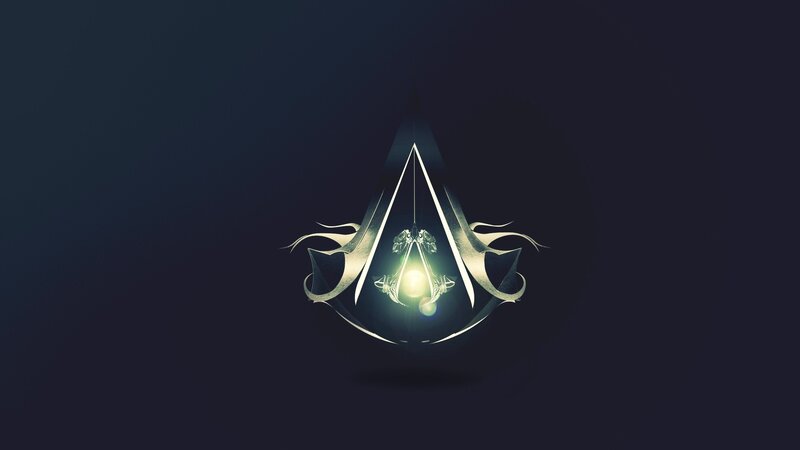 Assassin's Creed Logo — Black, Dramatic, Digital Art, Symbol