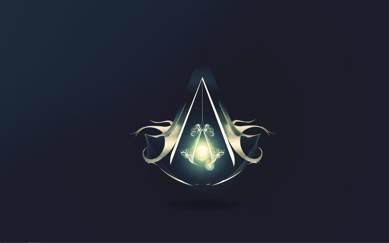 Assassin's Creed Logo — Black, Dramatic, Night, Digital Art