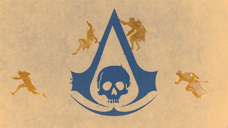Assassin's Creed Logo — Blue, Dramatic, Illustration