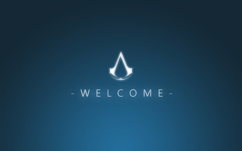 Assassin's Creed Logo — Blue, Minimalist