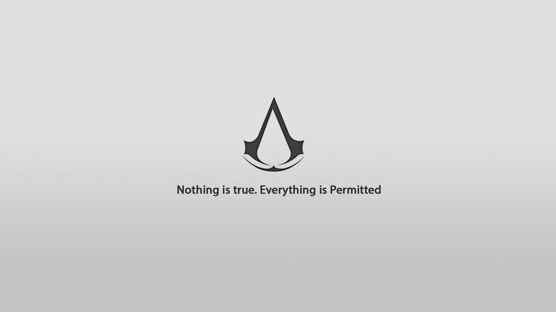 Assassin's Creed Logo — Gray, Neutral, Minimalist
