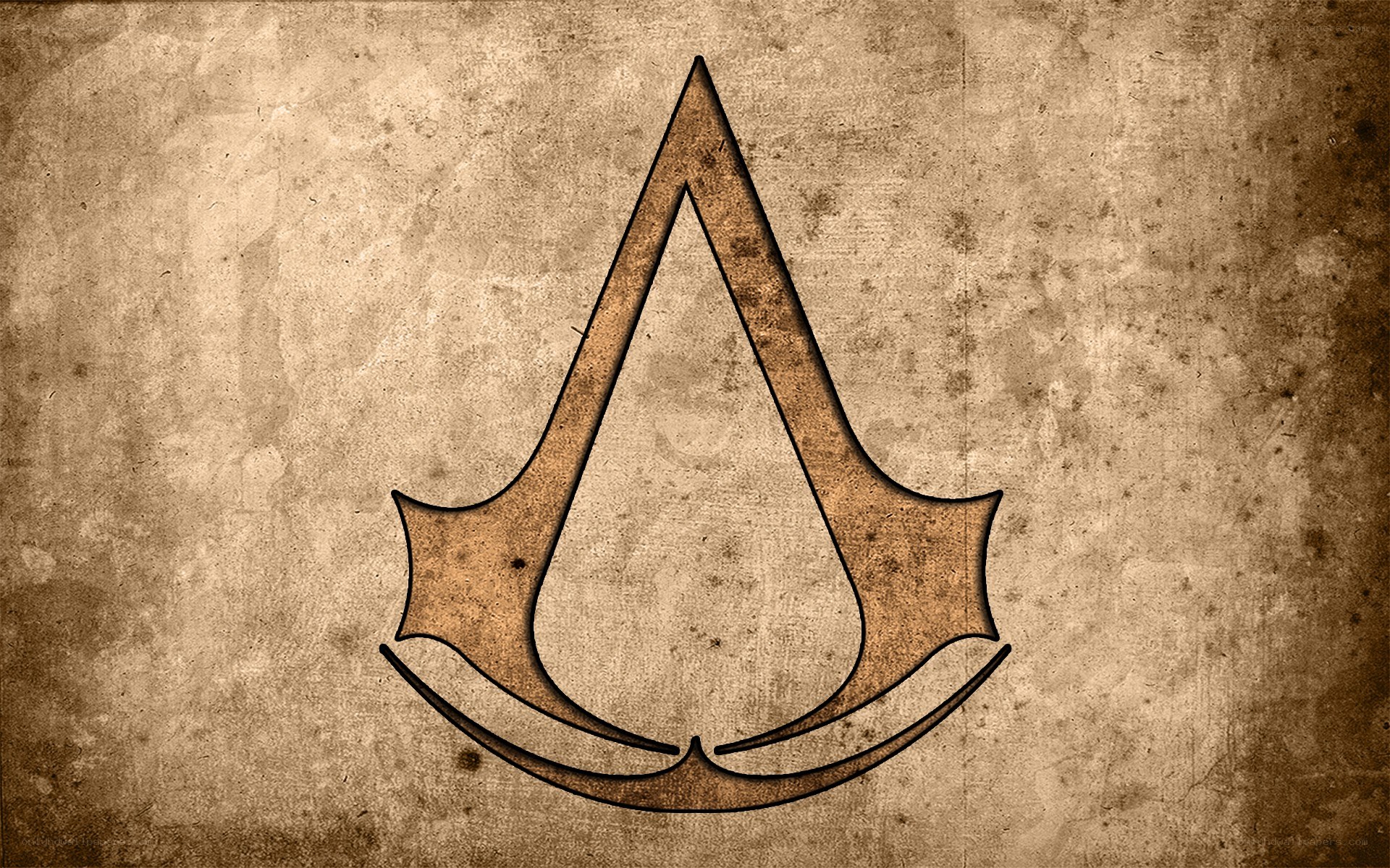 Assassin's Creed logo on aged paper