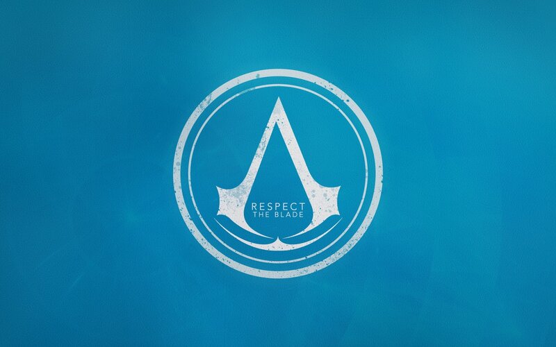 Assassin's Creed logo on blue