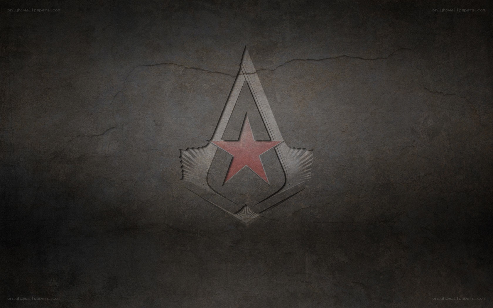 Assassin's Creed logo on stone
