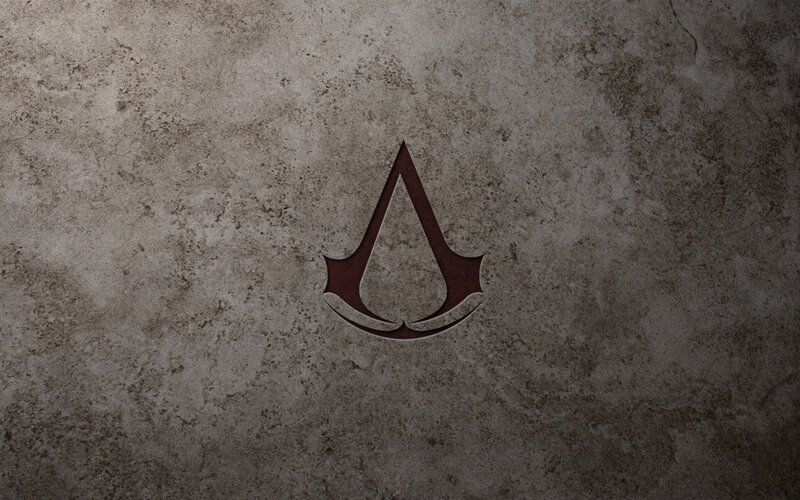 Assassin's Creed logo on stone