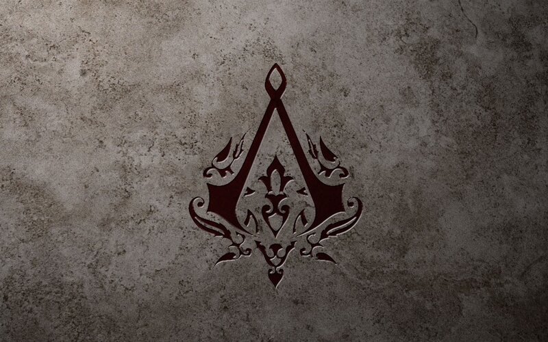 Assassin's Creed logo on stone