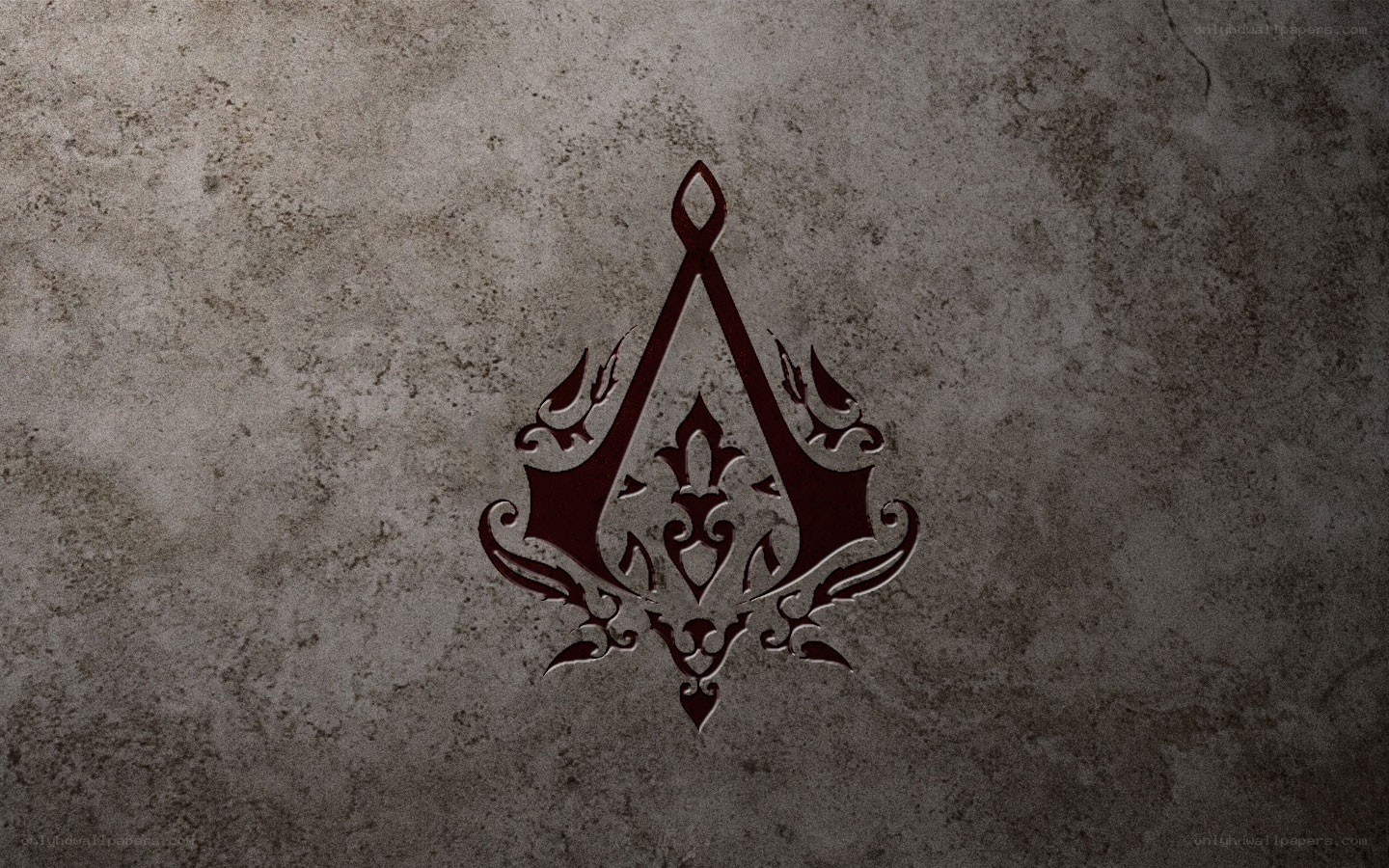 Assassin's Creed logo on stone