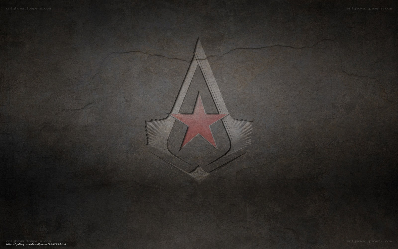 Assassin's Creed logo on stone