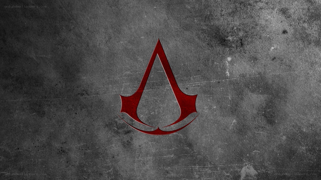 Assassin's Creed logo on textured background