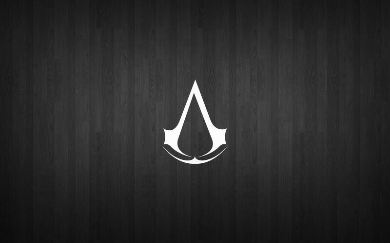 Assassin's Creed logo on wood