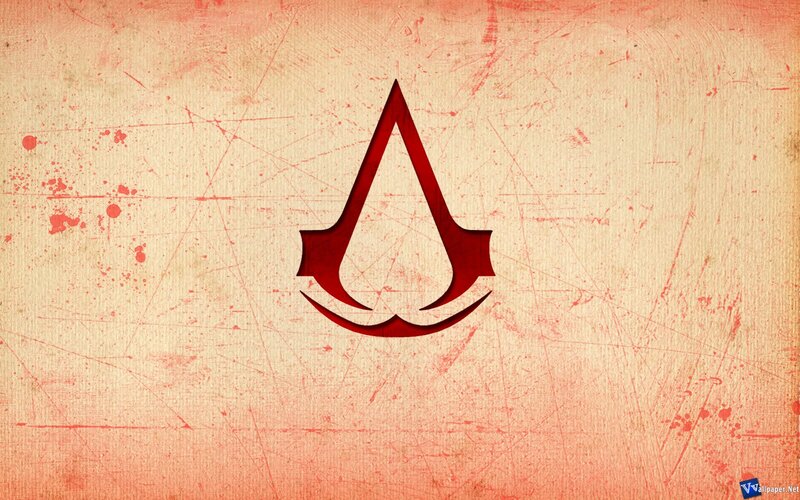 Assassin's Creed Logo — Red, Dramatic, Digital Art