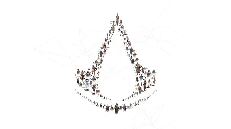 Assassin's Creed Logo — White, Dramatic