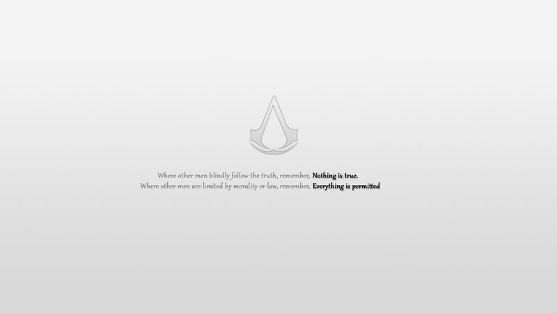 Assassin's Creed Logo — White, Serious
