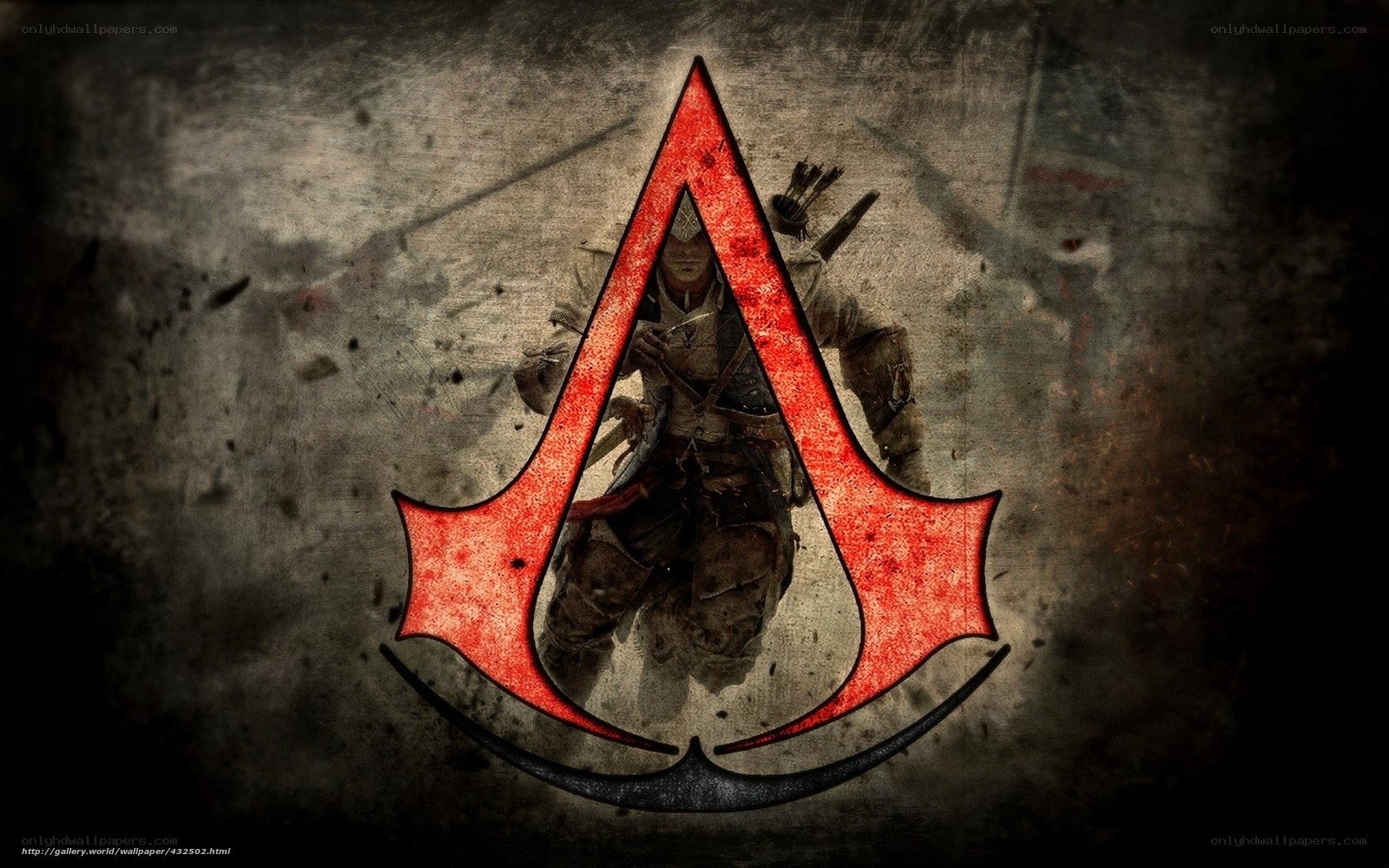 Assassin's Creed logo with character