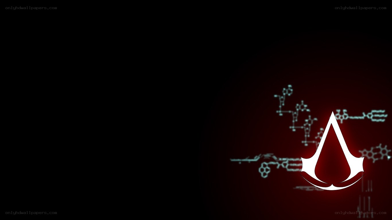 Assassin's Creed logo with chemical structures