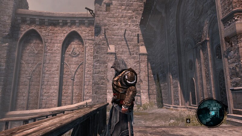 Assassin Standing on Bridge