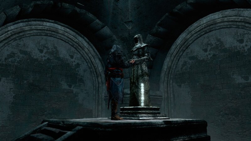 Assassin Touching Statue
