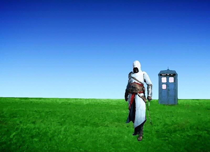 Assassin Walking in Field