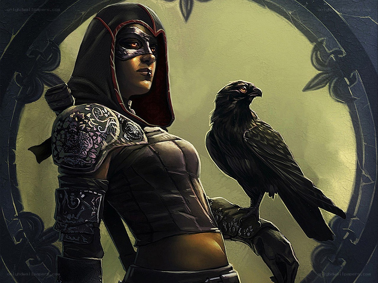 Assassin with a raven