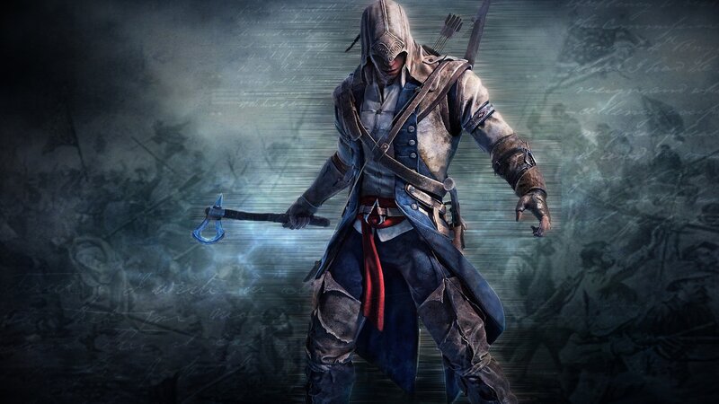 Assassin with Axe and Bow — Blue