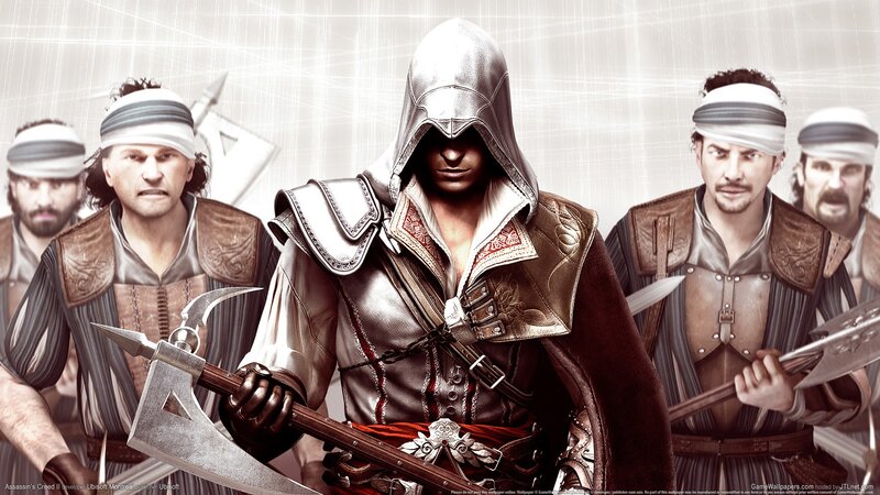Assassin with Axe — Brown, Dramatic, Digital Art, Hooded Cloak