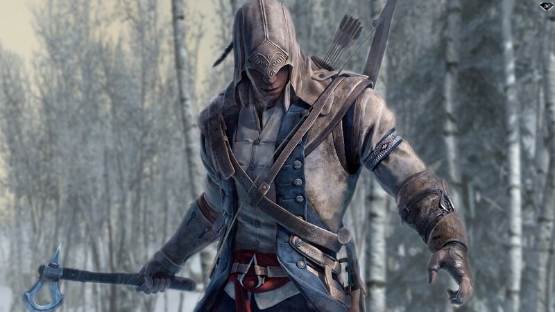 Assassin with Axe — Gray, Serious