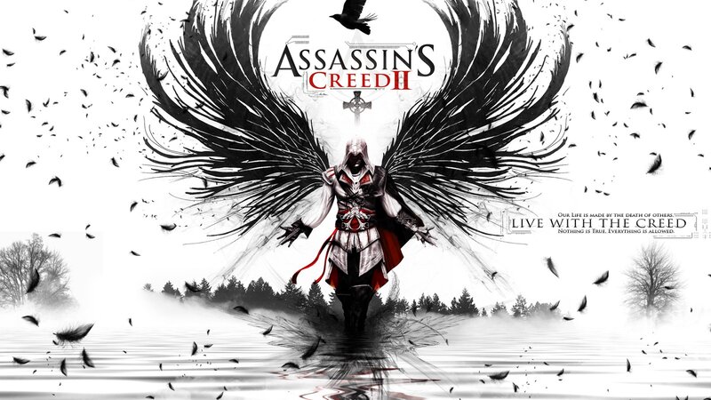 Assassin with Black Wings — Dramatic, Digital Art