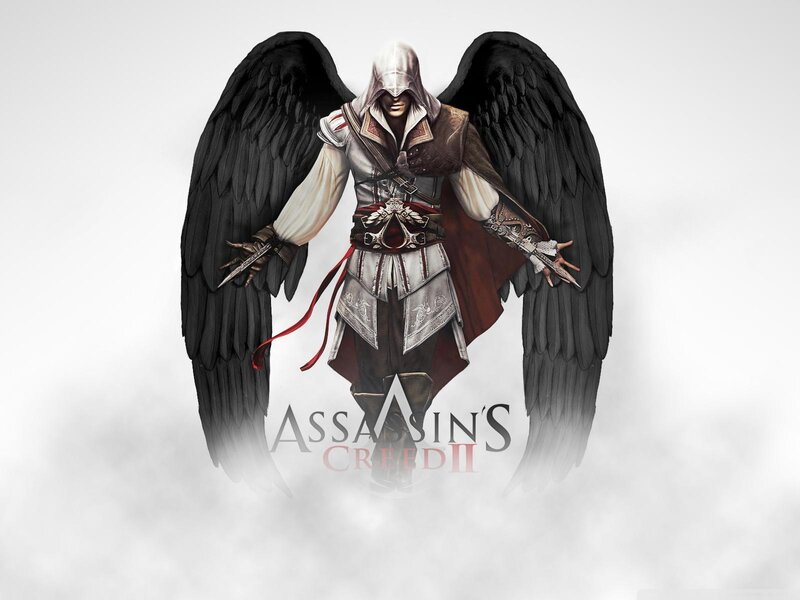Assassin with Black Wings — White