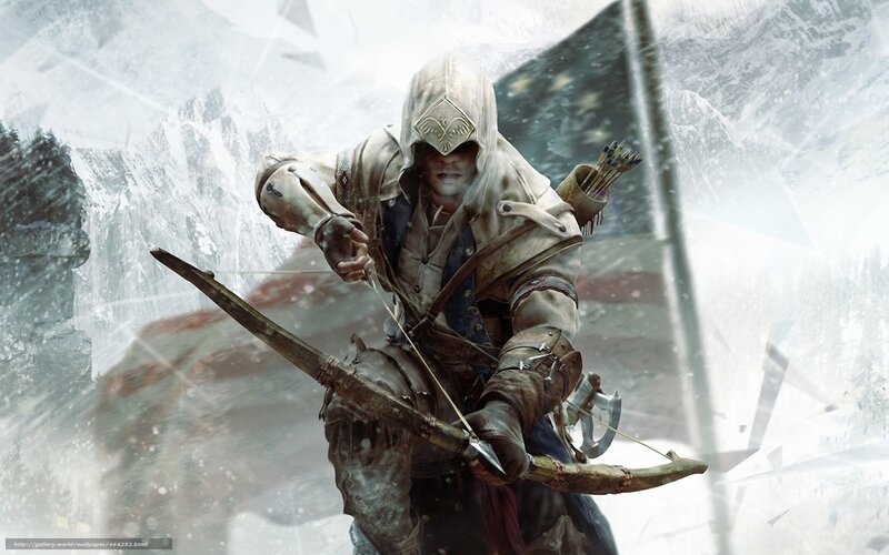 Assassin with Bow and Arrow — White, Dramatic