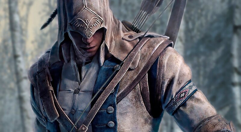 Assassin with Bow — Brown, Serious, 3d Render, Bow and Arrows, Hooded Cloak, Feather, Gray
