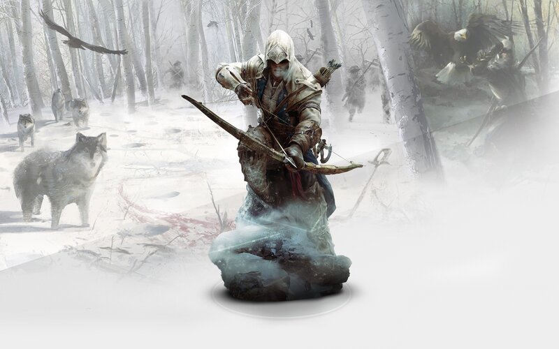 Assassin with Bow in Snow