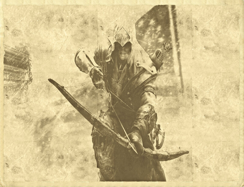 Assassin with Bow — Sepia