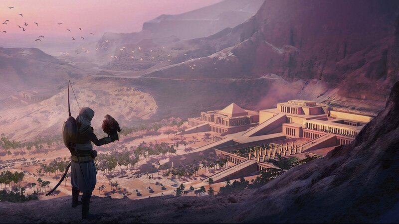 Assassin with Falcon — Purple