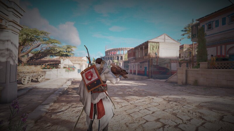 Assassin with Falcon — White