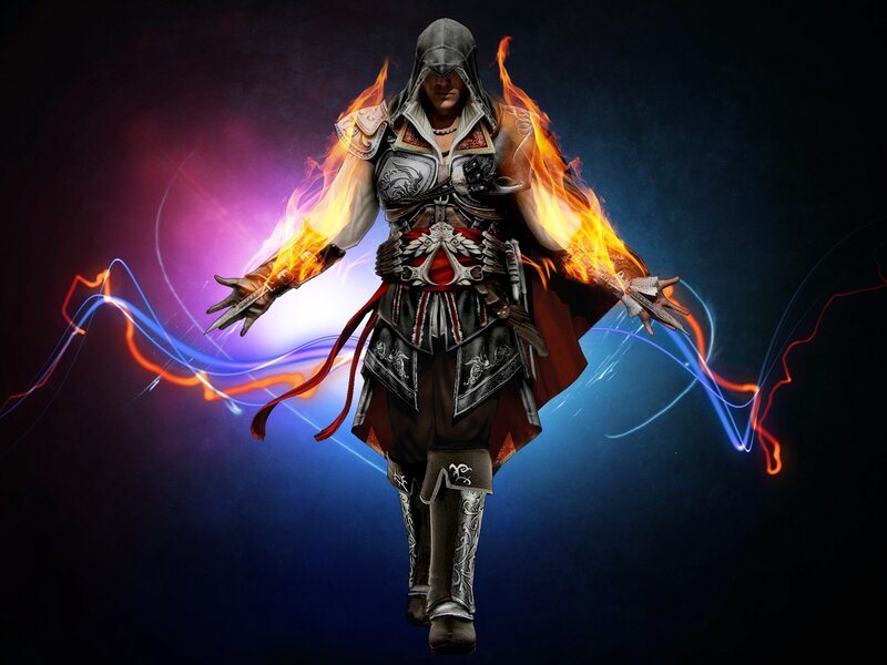 Assassin with Flaming Arms