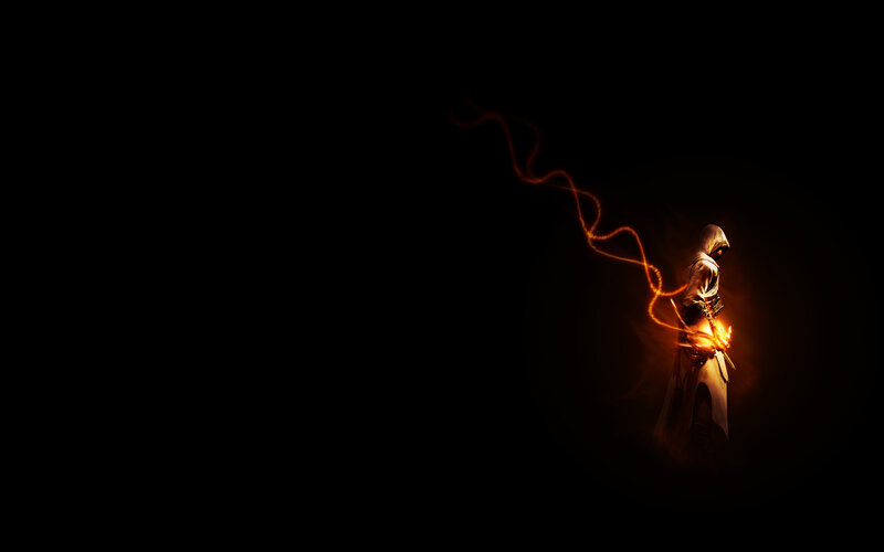 assassin with glowing weapon
